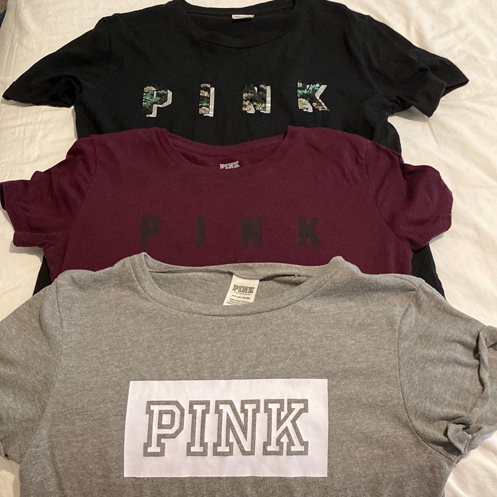 3 Pink Victorias Secret tops